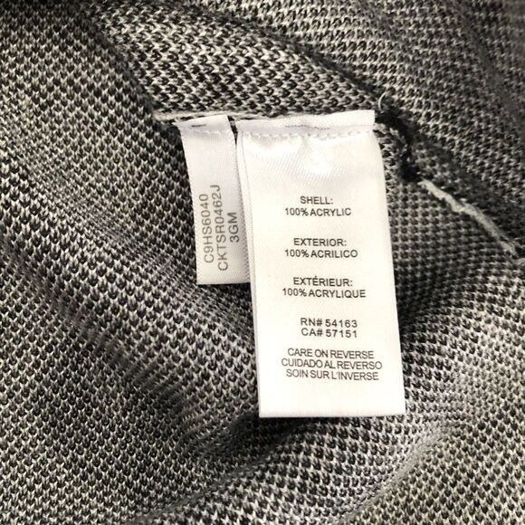 Calvin Klein Leopard Print Cowl Neck Gray Long Sleeve Sweater Top Womens Sz XL - Picture 7 of 10